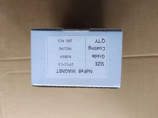 satın al Fırçasız DC Motor için Gümüş Kaplama Kalıcı Neodimyum Mıknatıslar N38SH F27x11x1.5mm online manufacture