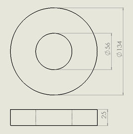 satın al Kalıcı Dairesel Ferrit Yüzük Mıknatıs Yüksek Manyetik 150mm X 100mm X 25mm online manufacture
